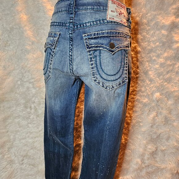 True Religion Men's Blue Geno Relaxed Slim Denim Jeans Size: 40 - Picture 2 of 10